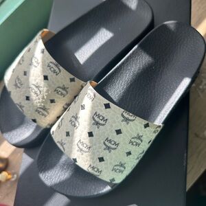 MCM Black and Gold Slides